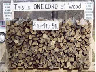 Measurement for a cord of wood