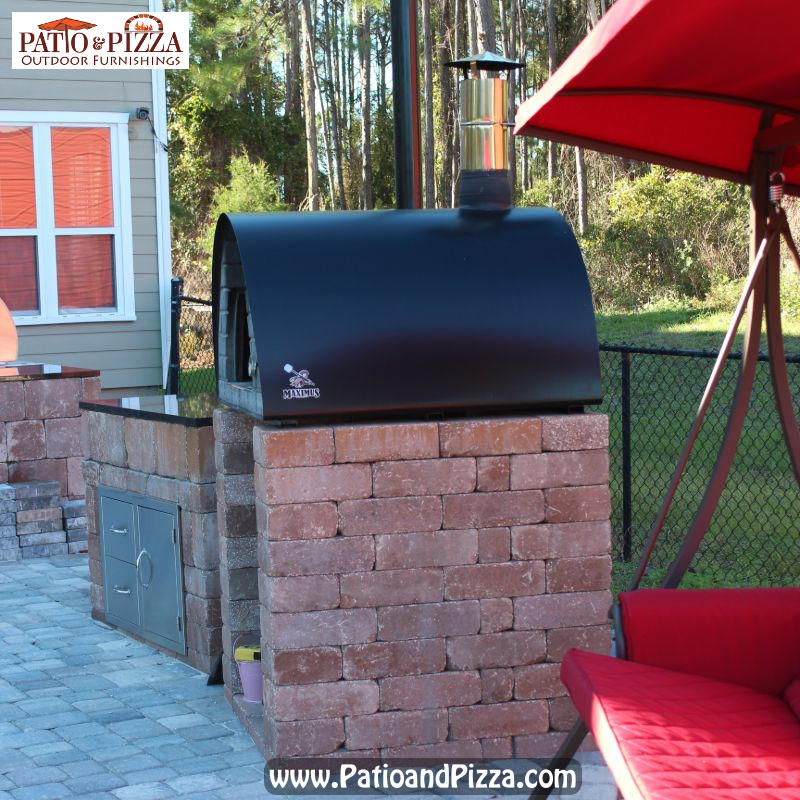Pizza Oven Base made with Rockwood blocks