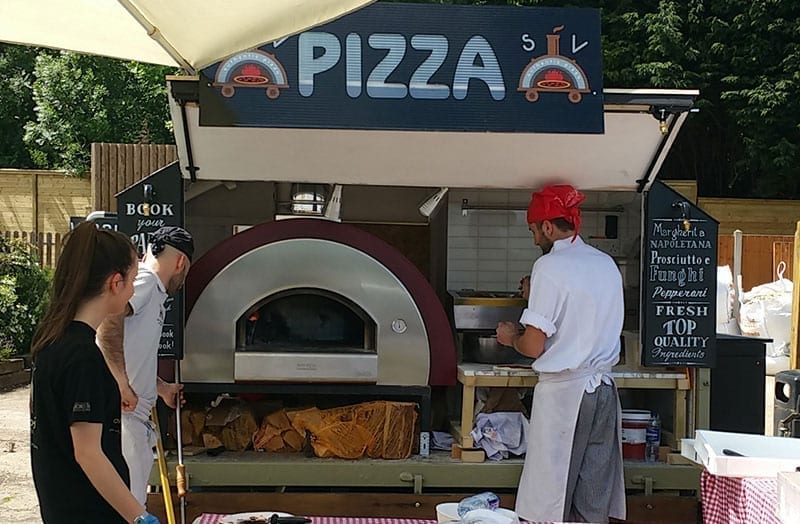 Large pizza oven for food trailer