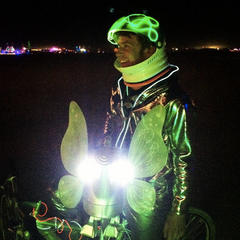 LED Hoodie Gold Burning Man