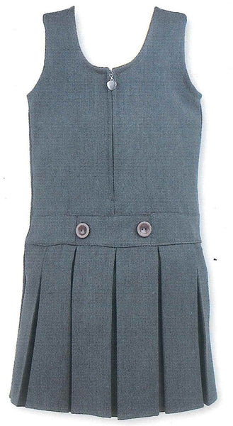 box pleated pinafore dress