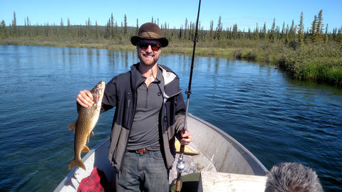 Gabriel with a trout