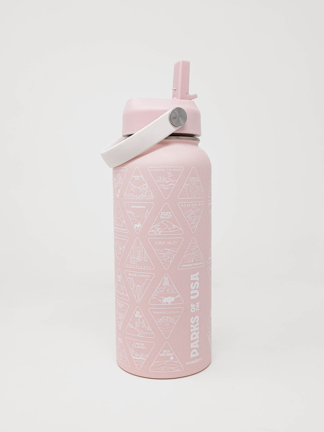 Parks of the USA Bucket List Water Bottle | Dusty Pink - dermovitalia