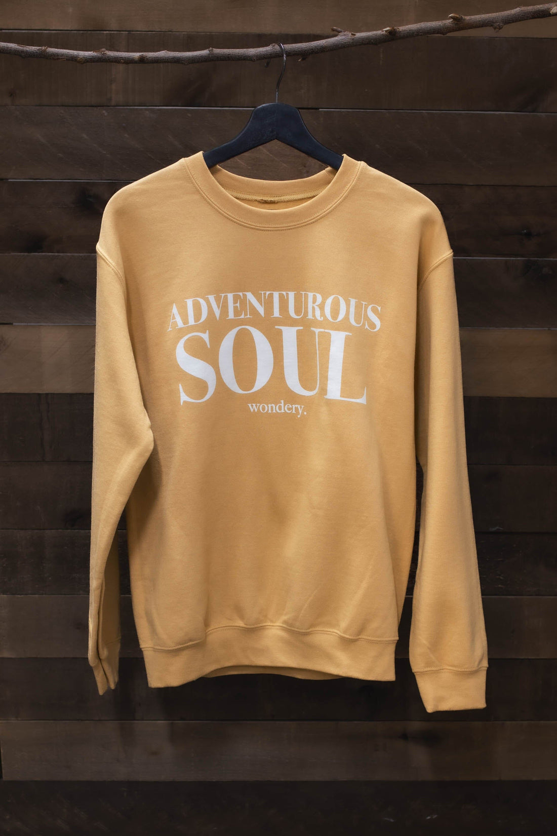 Adventurous Soul Crewneck | Old Gold (Oops) - dermovitalia