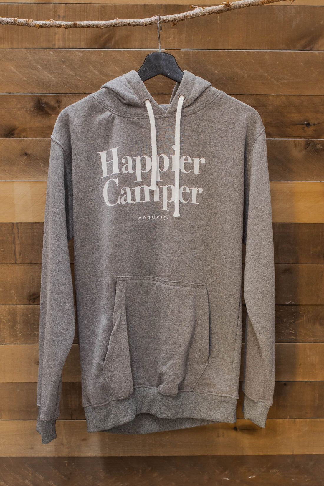 Happier Camper Hoodie | Heather Grey (Oops) - dermovitalia