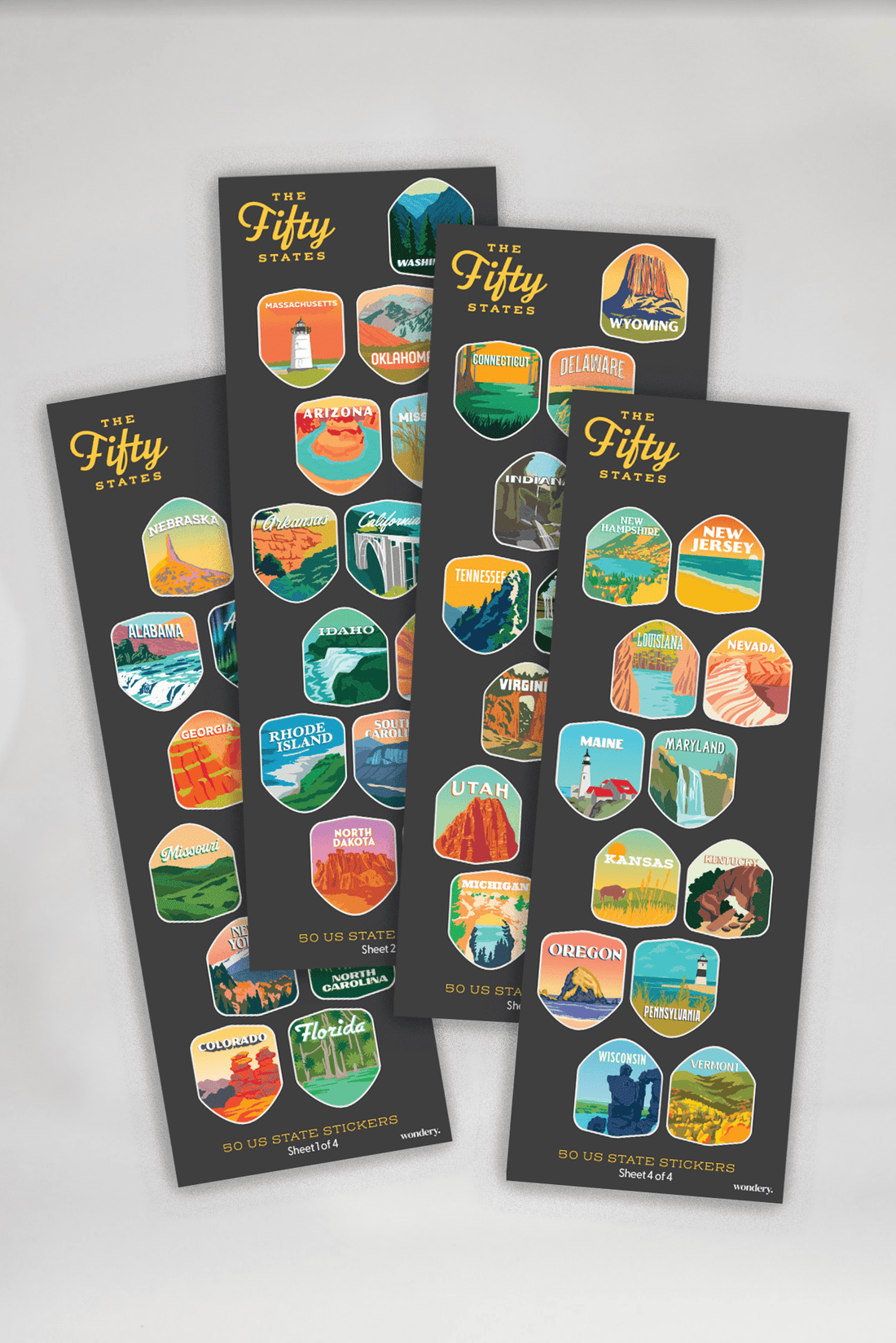 Fifty States Sticker Sheets - dermovitalia