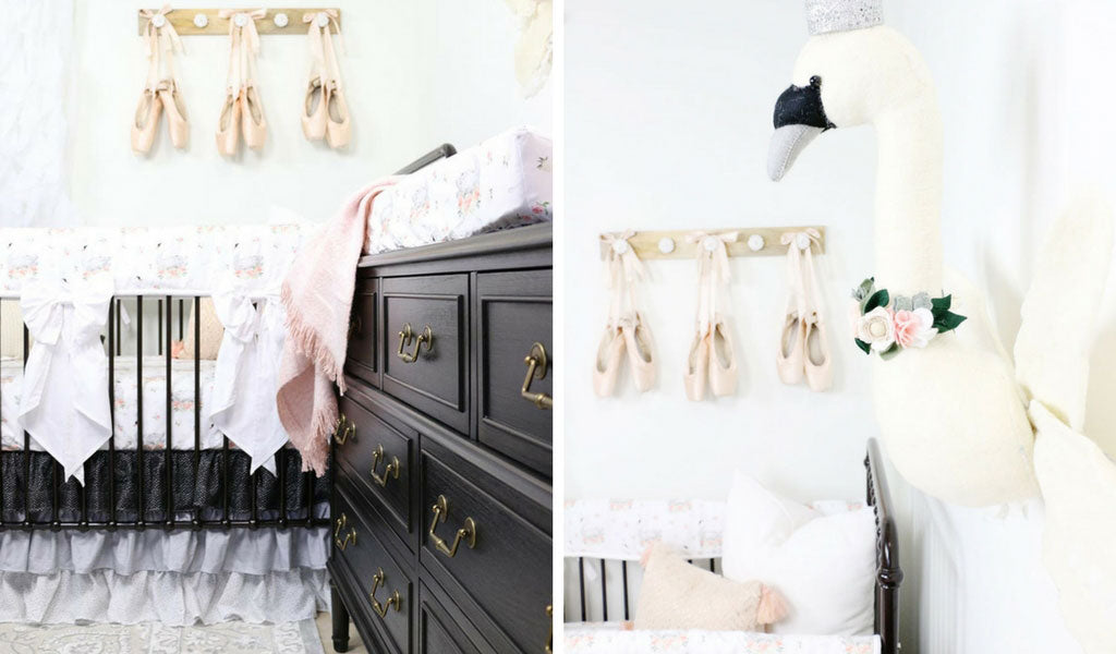 Swan Nursery Details for a Little girl's ballerina room