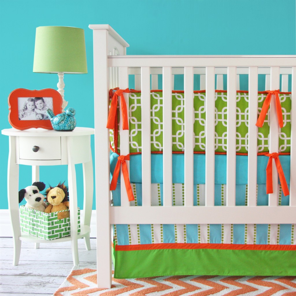 Bright Colored Baby Bedding to Liven Up 