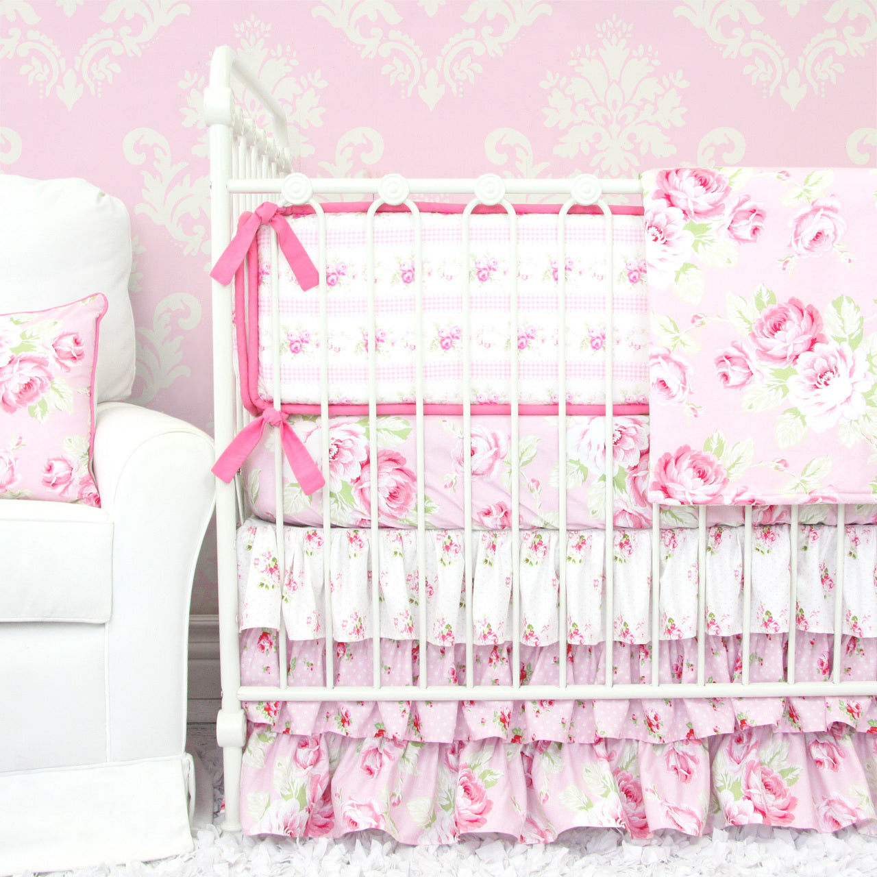 3 Pink Floral Crib Bedding Sets For A Girly Nursery Caden Lane