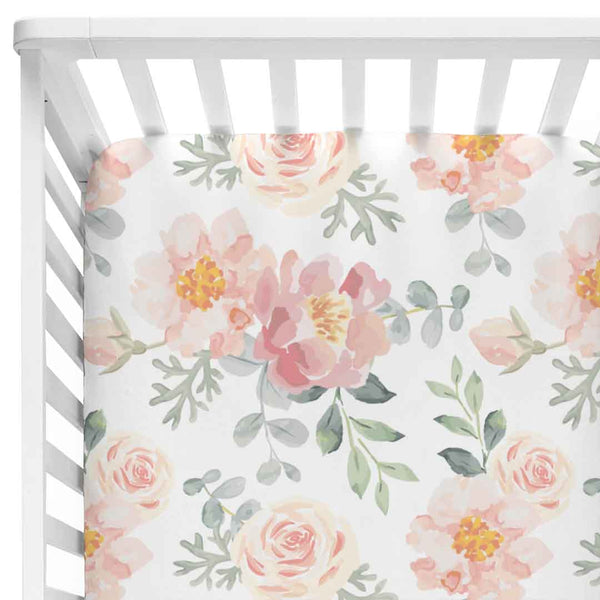 rose crib sheet