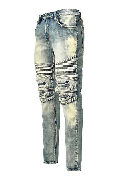 Makkelijk in de omgang datum dauw Desert Washed Biker Denim Jeans – G-Style USA