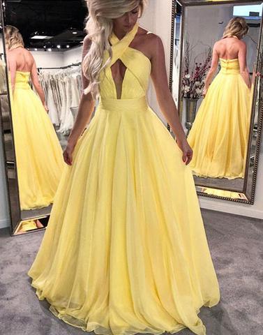 yellow soiree dresses