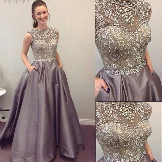 dusty purple prom dress