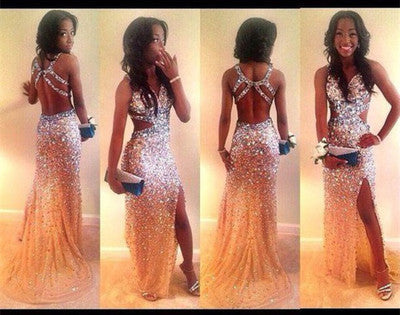 prom dresses open back and sides