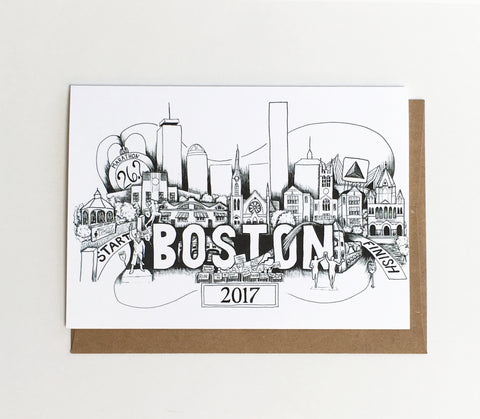 Top Gifts for Boston Marathon Runners - Boston Marathon Greeting Card