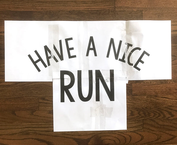 Have a Nice Run DIY Doormat - Printable Template
