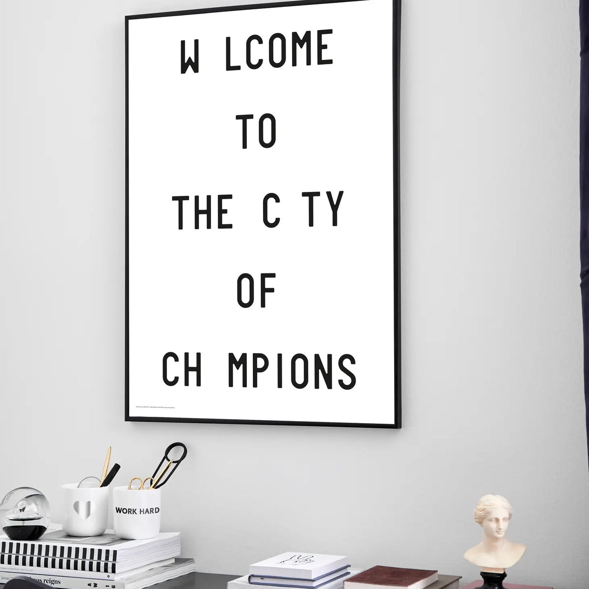 scrapbog sjækel tag Welcome to the city of champions | 50x70cm – BTS CONCEPT STORE