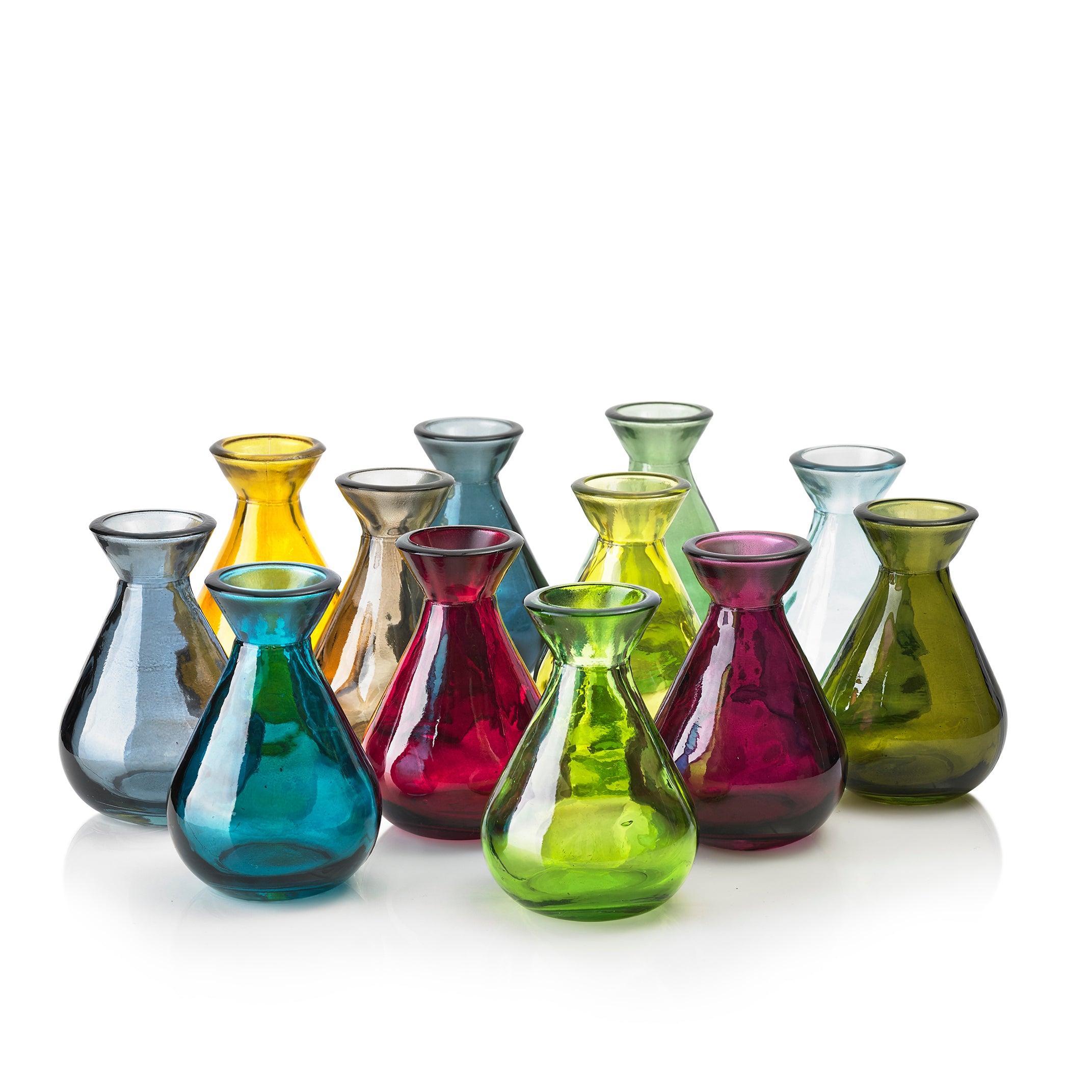 Recycled Glass Bud Vase in Fuchsia