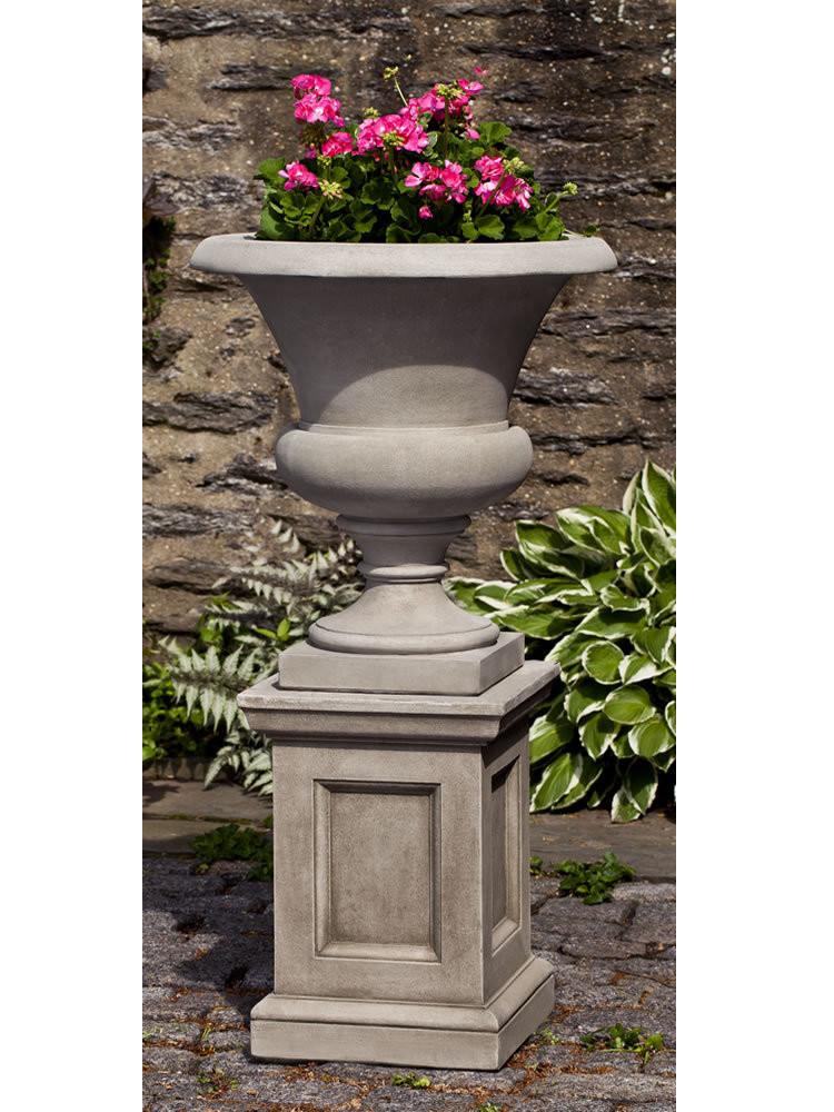 Wilton Urn Garden Planter on Barnett Garden Pedestal