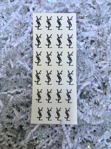 Yves Saint Laurent black clear decals