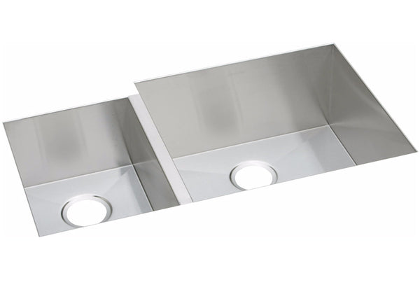 Elkay Crosstown Stainless Steel 35 1 4 40 60 Double Bowl Undermount Kitchen Sink Efu352010l