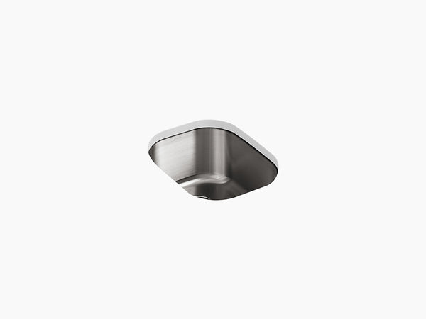 Kohler Undertone K 3164 Na 15 1 2 Round Single Bowl Undermount Stainless Steel Kitchen Sink