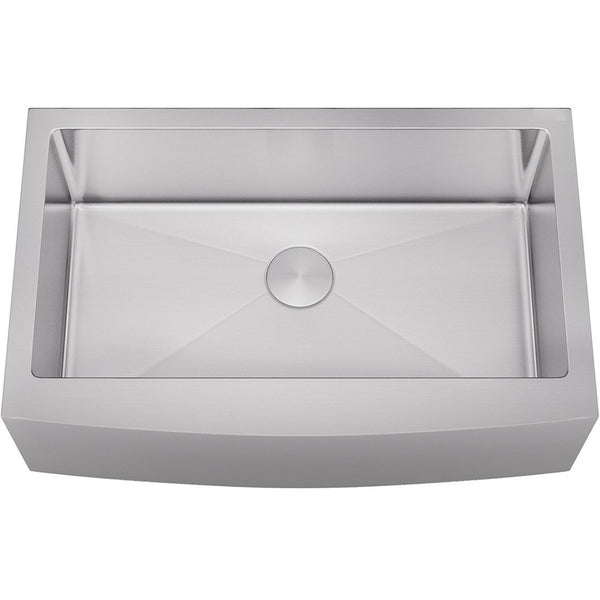 Stainless Farmhouse Sink 33 Single Bowl Under Mount Sound Insulated Scratch Resistant Finish Allora Kh 3321f R15