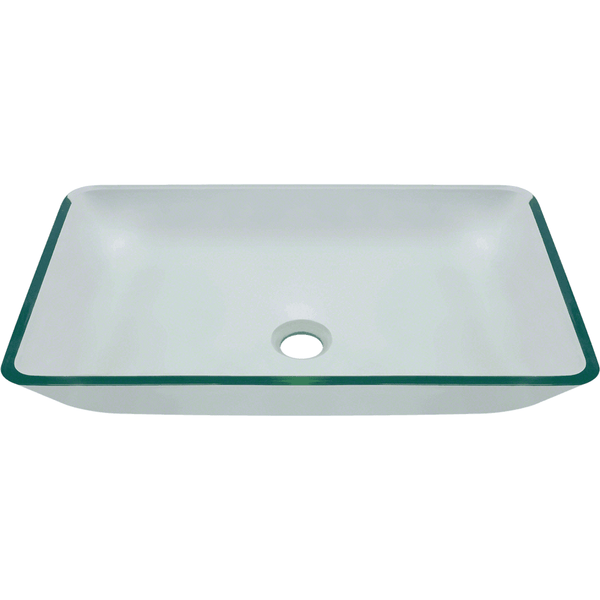 Glass Vessel Bathroom Sink 22 3 8 Rectangular Polaris P046