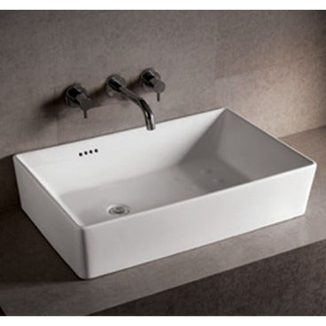 White Rectangular Vessel Sink 31 1 2 Ceramic Whitehaus Whkn1081
