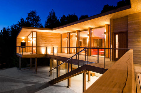 Stylish container home in nature