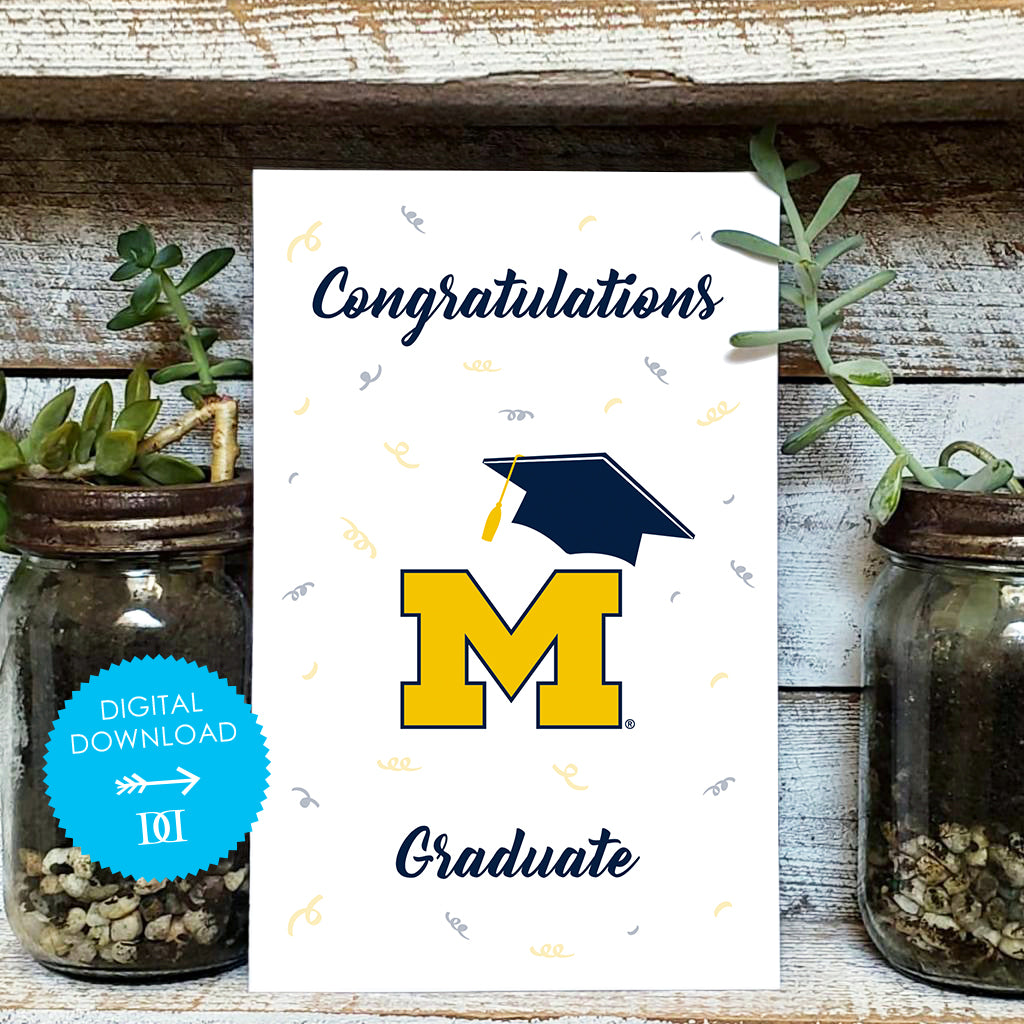 University of Michigan Grad Card - Digital Download