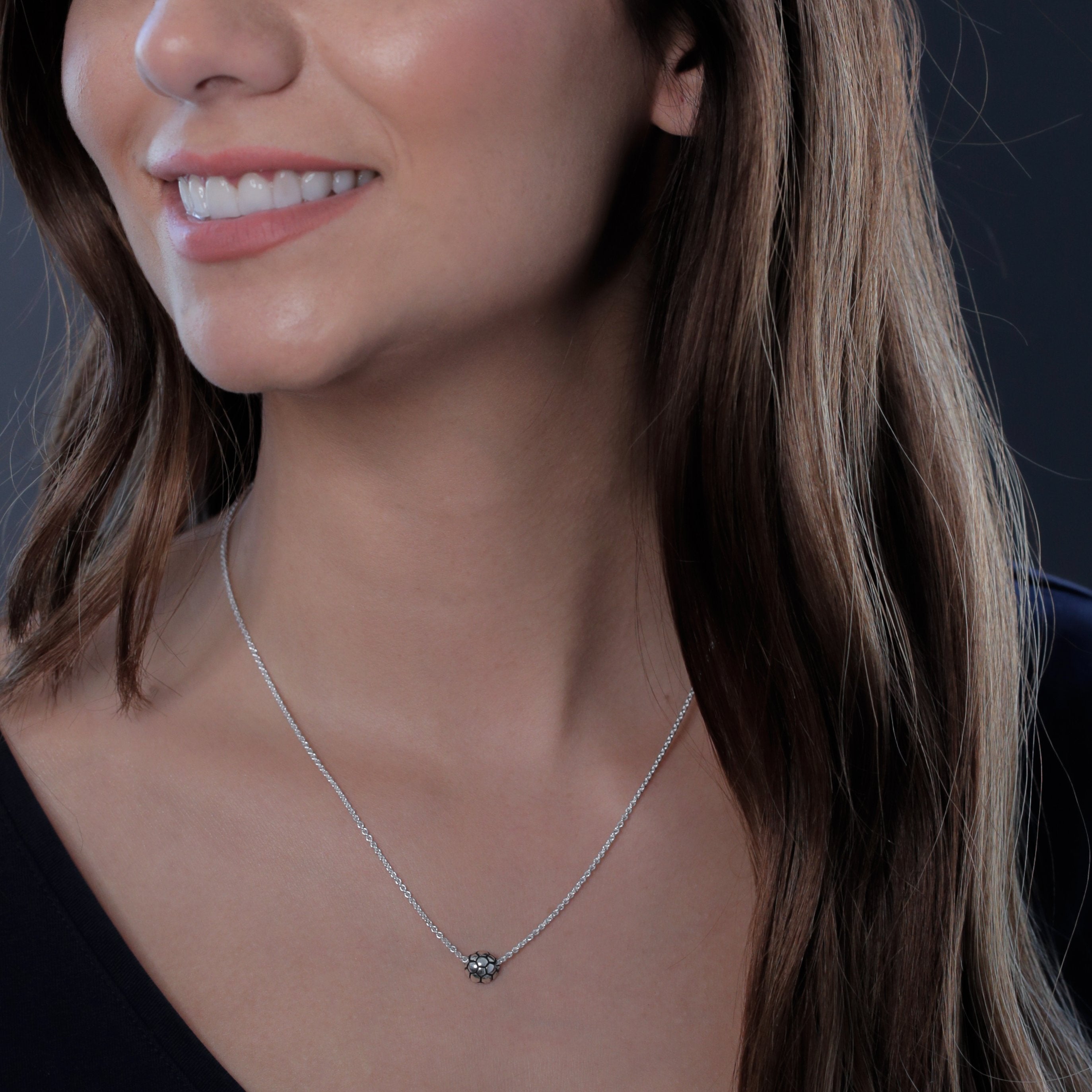 Soccer Ball Pendant Necklace