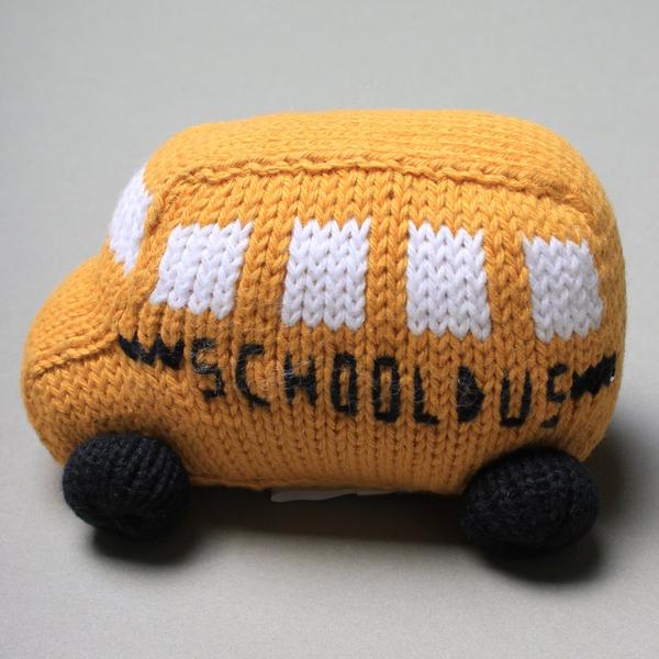 Organic Cotton Baby Toys - School Bus