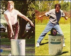 Trashcan frisbee