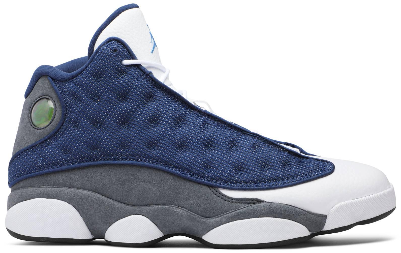 jordan 13 navy blue and white