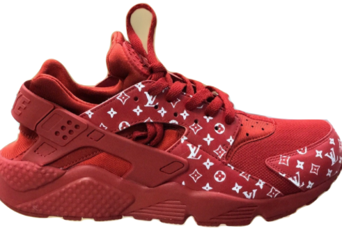 Custom LV Nike Huarache Red – Kickzr4us