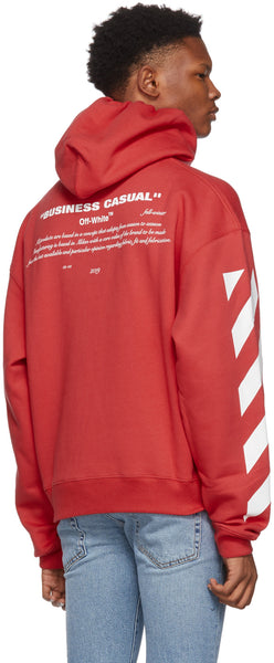 off white bernini hoodie red