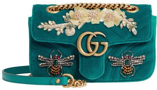 gucci bag green velvet