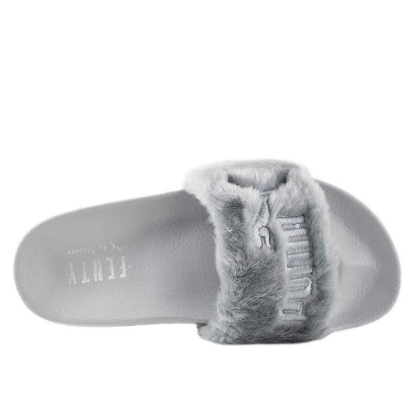 grey fenty puma slides