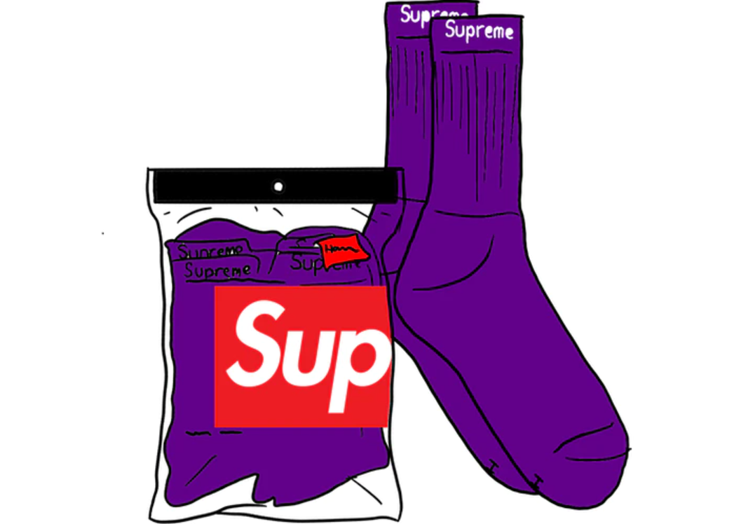 supreme purple socks