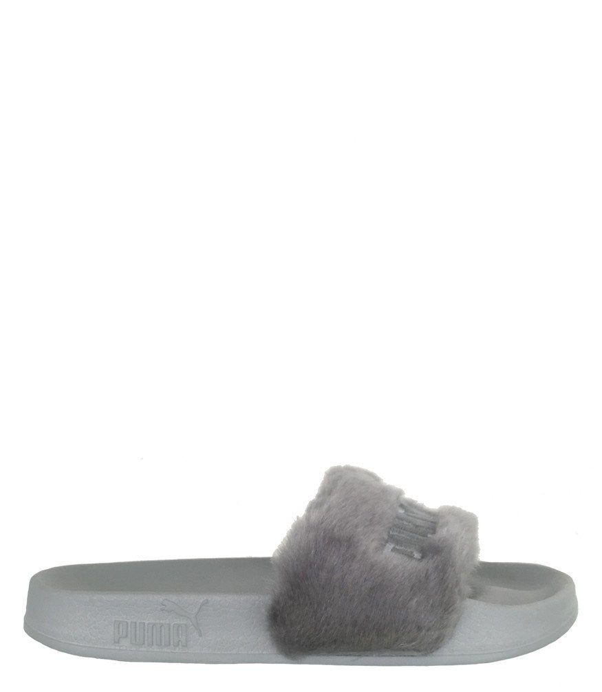 puma slides grey
