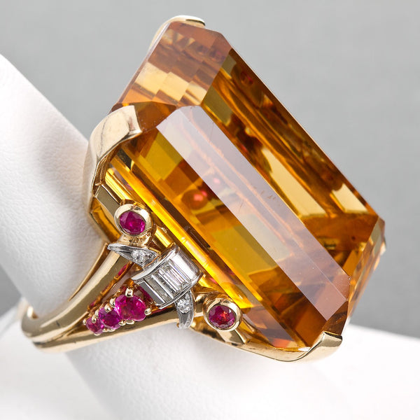 Opblazen Inwoner Sandy Large 75 Carat Citrine Art Deco Styled Ring – TMW Jewels Co.