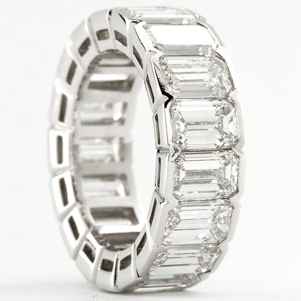 Platinum Emerald Cut Diamond Eternity 