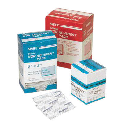 Swift 062132 First Aid 3" X 4" Sterile Non-Adherent Gauze Pad (50 Per Box) (1/BX)