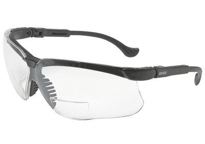 Uvex S3760 By Honeywell Genesis Reading Magnifiers 1.0 Diopter Safety Glasses With Black Polycarbonate Frame And Clear Polycarbonate Ultra-dura Anti-Scratch Hard Coat Lens (1/EA)