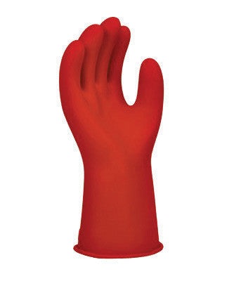 SALISBURY E011R/8 By Honeywell Size 8 Red 11" Type I Natural Rubber Class 0 Low Voltage Electrical Insulating Linesmen's Gloves With Straight Cuff (1/PR)