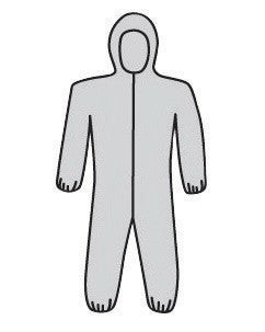 West Chester C3906/XL X-Large Gray PosiWear M3 5-Layer SSMS Polypropylene Disposable Breathable Advantage Coveralls With Front Zipper Closure, Elastic Waistband, Attached Hood, Elastic Ankles And Elastic Wrists (1/EA)
