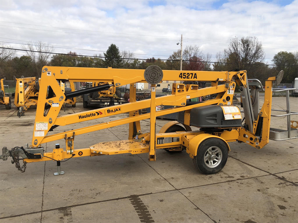 2015 HAULOTTE 4527A TOWABLE BOOM LIFT WITH JIB 45' REACH ELECTRIC 2WD