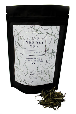 Dinjoye Silver Needle White Tea Pack and tea
