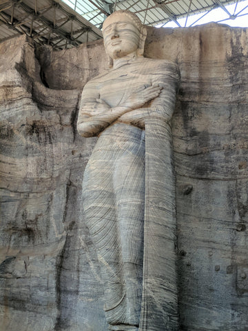 One of the statues at Gal Vihara